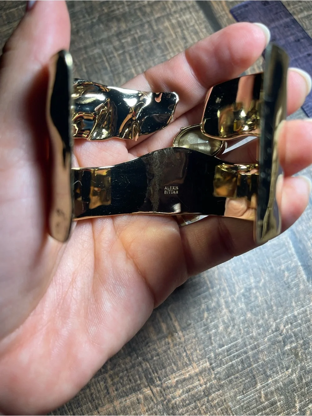 Alexis Bittar GoldTone Statement Cuff Bracelet with Crystal Accent